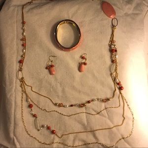 Cute Coral Jewelry Set